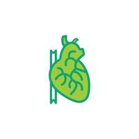 design de vetor de ícone de coração humano