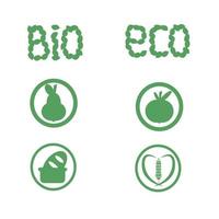 símbolos de produtos ecológicos vetor
