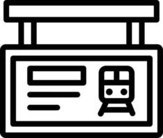 ilustração de design de ícone de vetor de horário de trem