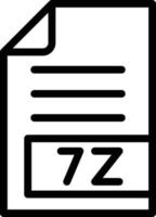 ilustração de design de ícone de vetor 7z