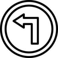 ilustração de design de ícone de vetor de caminho esquerdo