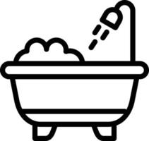 ilustração de design de ícone de vetor de banheira
