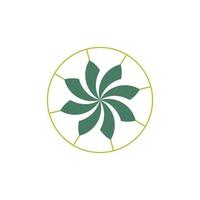logotipo floral padrão abstrato circular bonito. inspiração de design de logotipo para boutiques, floristas, empresas. sinal da empresa. modelo de design de vetor de padrão floral simples