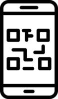 ilustração de design de ícone de vetor de código qr