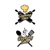 logotipos de comida caseira cozinha símbolos de cozinha vetor