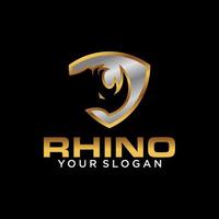 modelo de design de logotipo de rinoceronte abstrato vetor
