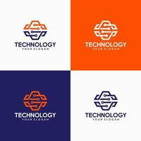 vetor de conceito de design de logotipo de tecnologia hexágono moderno, modelo de logotipo de tecnologia hexa