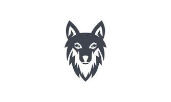 design de vetor de logotipo de rosto de lobo