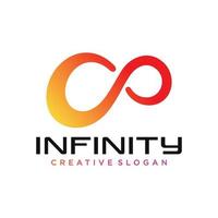 ícone de símbolo infinito infinito ou modelo de design de logotipo. gradiente colorido de identidade de marca corporativa vetor