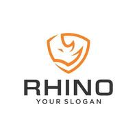 modelo de design de logotipo de rinoceronte abstrato vetor