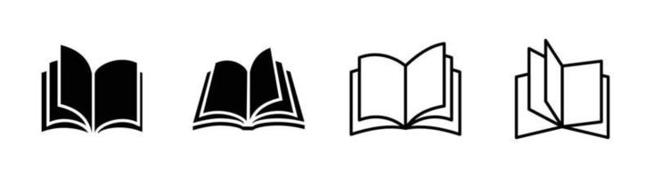 elemento de design de ícone de livro aberto adequado para site, design de impressão ou aplicativo vetor