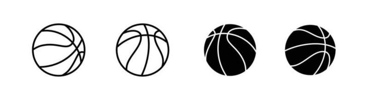elemento de design de ícone de bola de basquete, ilustração de modelo de clipart vetor