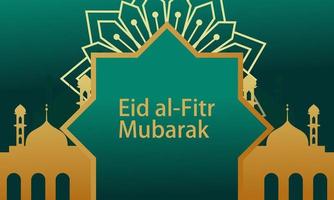 modelo de design gráfico de ilustração realista eid al-fitr ramadan vetor