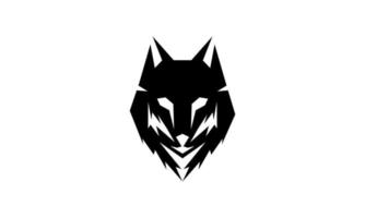 design de vetor de logotipo de rosto de lobo