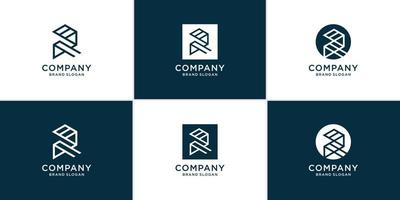 coleção de logotipo letra r com vetor premium de estilo moderno criativo