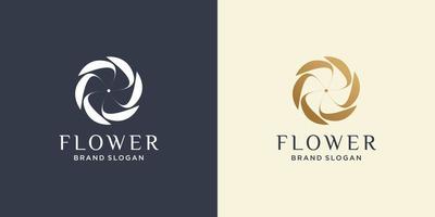 logotipo de flor com conceito abstrato minimalista moderno vetor premium parte 3