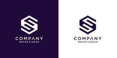 ícone do logotipo da letra s com conceito geométrico para empresa ou pessoa premium vector parte 1