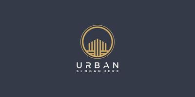 modelo de logotipo urbano com vetor premium conceito abstrato moderno parte 2