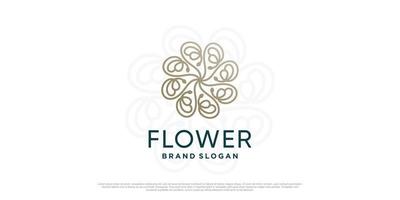 modelo de logotipo de flor com conceito exclusivo criativo vetor premium parte 3