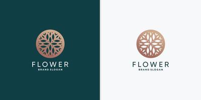 modelo de logotipo de flor para mulher, beleza, spa, vetor premium da empresa de bem-estar parte 4
