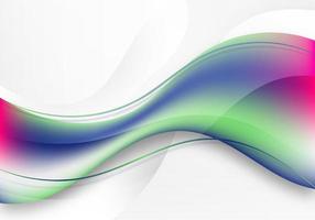 forma dinâmica fluida colorida 3d abstrata no fundo branco vetor