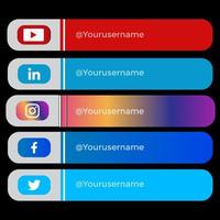 conjunto de design de ícone de mídia social. vetor