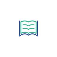 design de logotipo de livro aberto moderno. bom para a educação, universidade e escola. ilustração de arte vetorial vetor