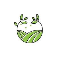 modelo de vetor de design de logotipo de produto natural moderno. design de ícone de folha. ilustração de uma folha verde