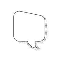 quadro de bolha do discurso para fundo branco isolado de texto em quadrinhos. bolha de contorno vazia para texto de fala. nuvem vazia de diálogo, caixa de desenho animado. vetor