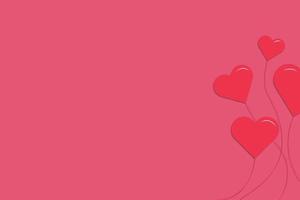 fundo de corações rosa fundo rosa com coração para símbolos vetoriais de amor para mulheres felizes, mãe, dia dos namorados, design de cartão de aniversário.