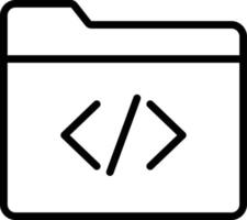 ícone de vetor isolado de pasta de codificação que pode facilmente modificar ou editar