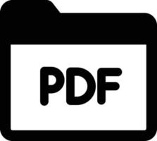 ícone de vetor isolado de pasta pdf que pode facilmente modificar ou editar