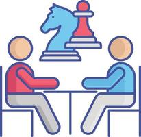 ícone de vetor isolado de jogo de tabuleiro de xadrez que pode facilmente modificar ou editar