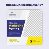 agência de marketing digital on-line design de mídia social vetor