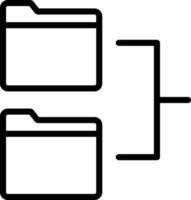 ícone de vetor isolado de compartilhamento de pasta que pode facilmente modificar ou editar