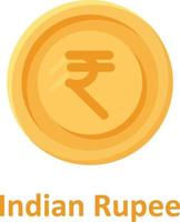 ícone de vetor isolado de moeda de rúpias indianas que pode facilmente modificar ou editar
