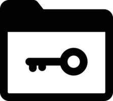 ícone de vetor isolado de pasta chave que pode facilmente modificar ou editar