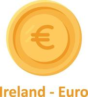 ícone de vetor isolado de moeda de euro da irlanda que pode facilmente modificar ou editar