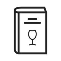 ícone de linha de receitas de bebidas vetor