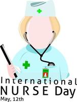 ilustração vetorial, design de ícone de enfermeira vetor