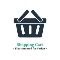 ícone de carrinho de compras em moderno estilo plano isolado no fundo branco. sinal de símbolo de carrinho de compras para aplicativos web e móveis. vetor