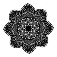 padrão circular desenhado à mão em forma de mandala para mehndi, tatuagem, decoração, henna, página do livro para colorir. vol-10 vetor