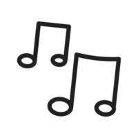 ícone de linha de notas musicais vetor