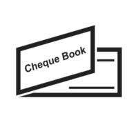 ícone de linha de livro de cheques vetor