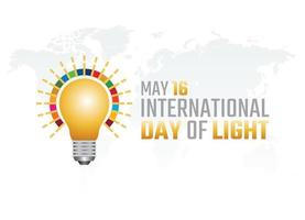 gráfico vetorial do dia internacional da luz bom para a celebração do dia internacional da luz. projeto plano. ilustração de design.flat de panfleto.