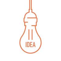 ícone de linha de lâmpada de ideia. conceito de negócio de inovação. poder do símbolo de mentalidade. vetor