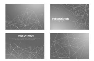 layout de rede corporativa. material de marketing para portfólio com design circular