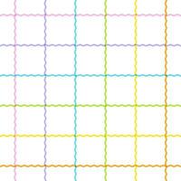 arco-íris pastel bonito linha em ziguezague listra geometria listrada malha xadrez xadrez scott tartan guingão vetor de desenhos animados sem costura padrão de fundo de impressão