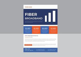 folheto de promoção de banda larga de internet, modelo de folheto de internet de banda larga. design de cartaz de folheto de internet de alta velocidade, modelo de cartaz de internet de banda larga vetor