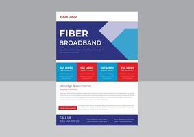 folheto de promoção de banda larga de internet, modelo de folheto de internet de banda larga. design de cartaz de folheto de internet de alta velocidade, modelo de cartaz de internet de banda larga vetor